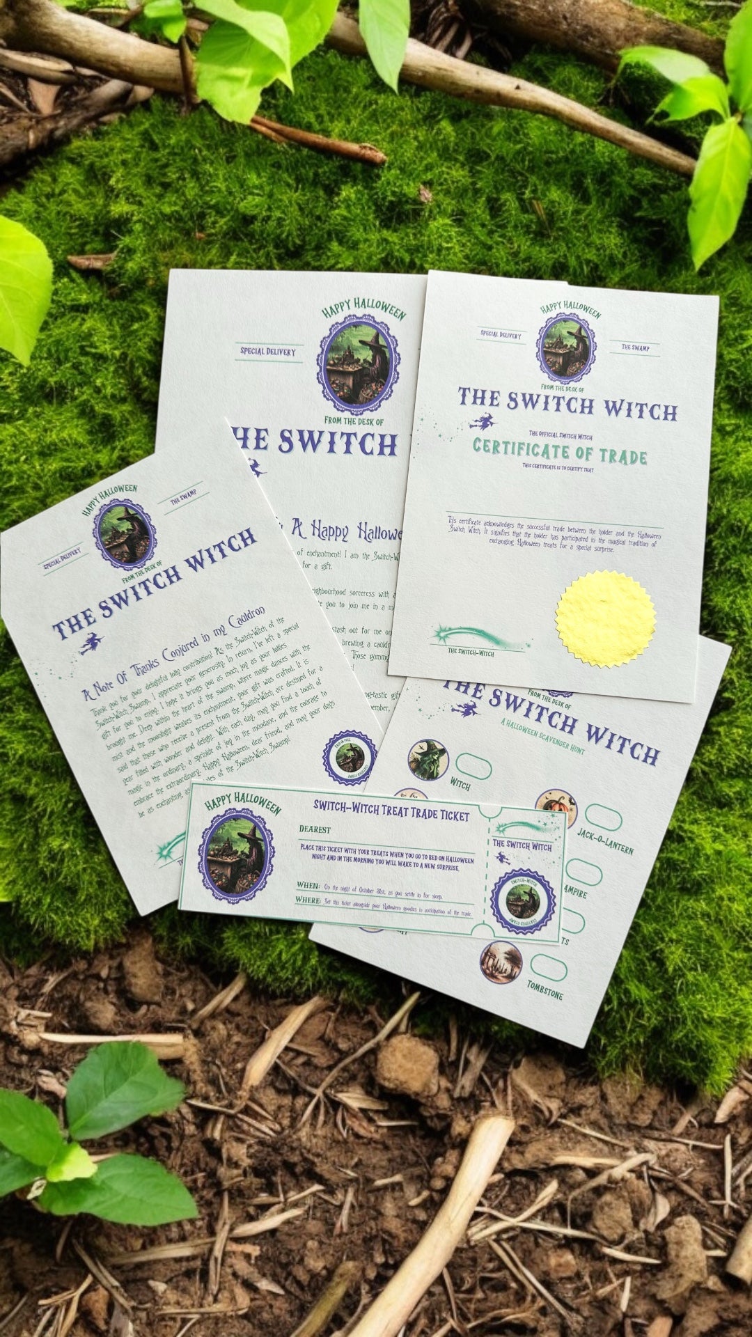 🧙♀️✨ Vintage Switch-Witch Letter Bundle
