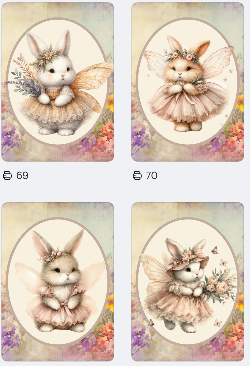 Vintage Spring Floral Animal Wall Art