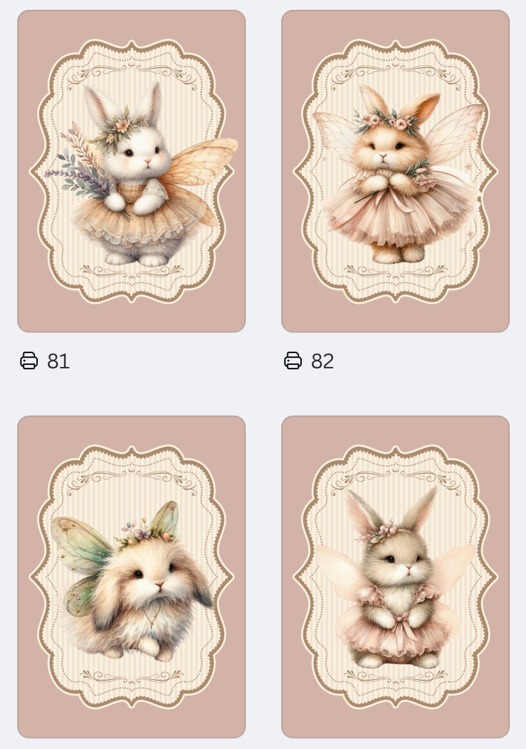Vintage Blush Animal Wall Art