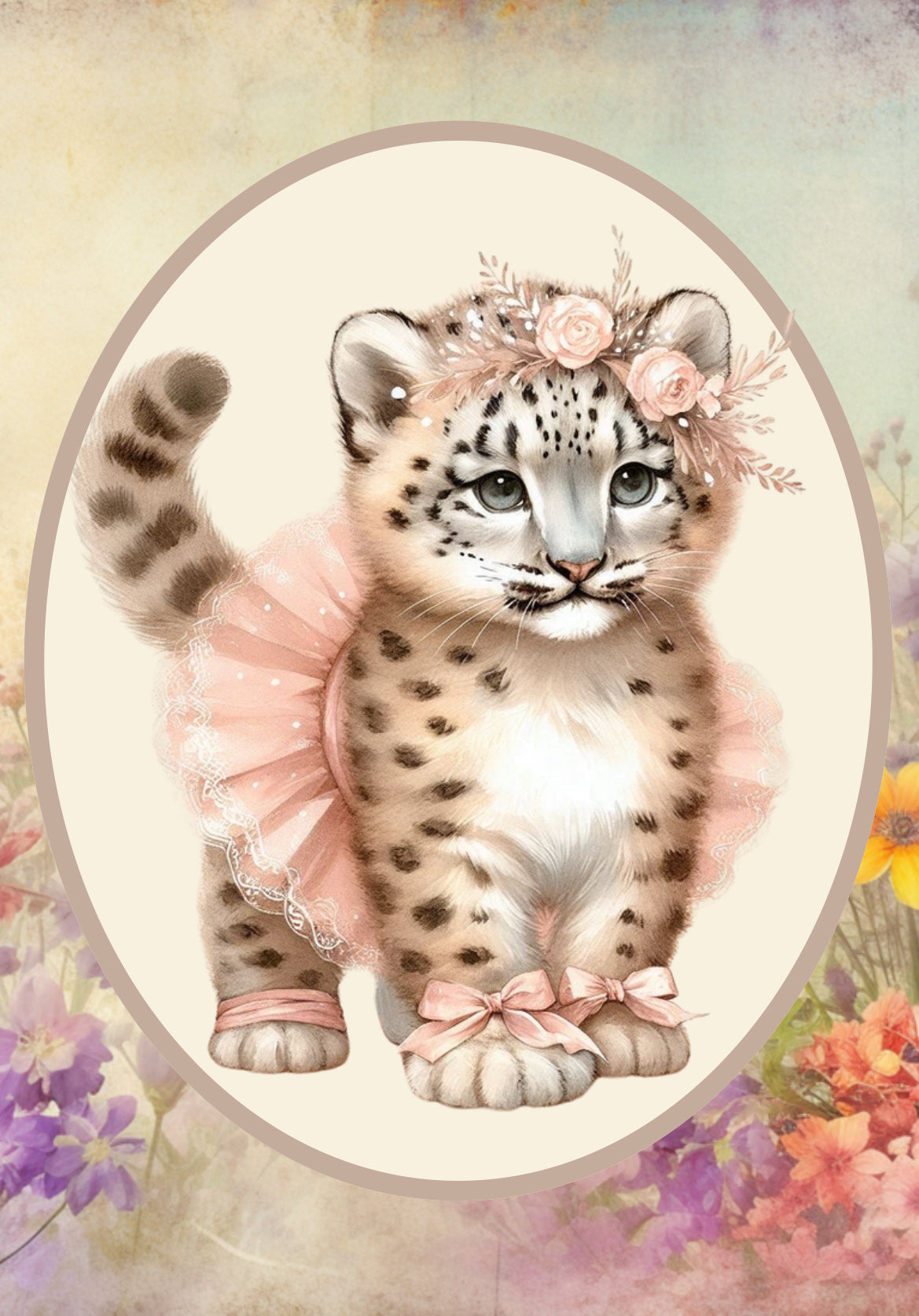 Vintage Spring Floral Animal Wall Art