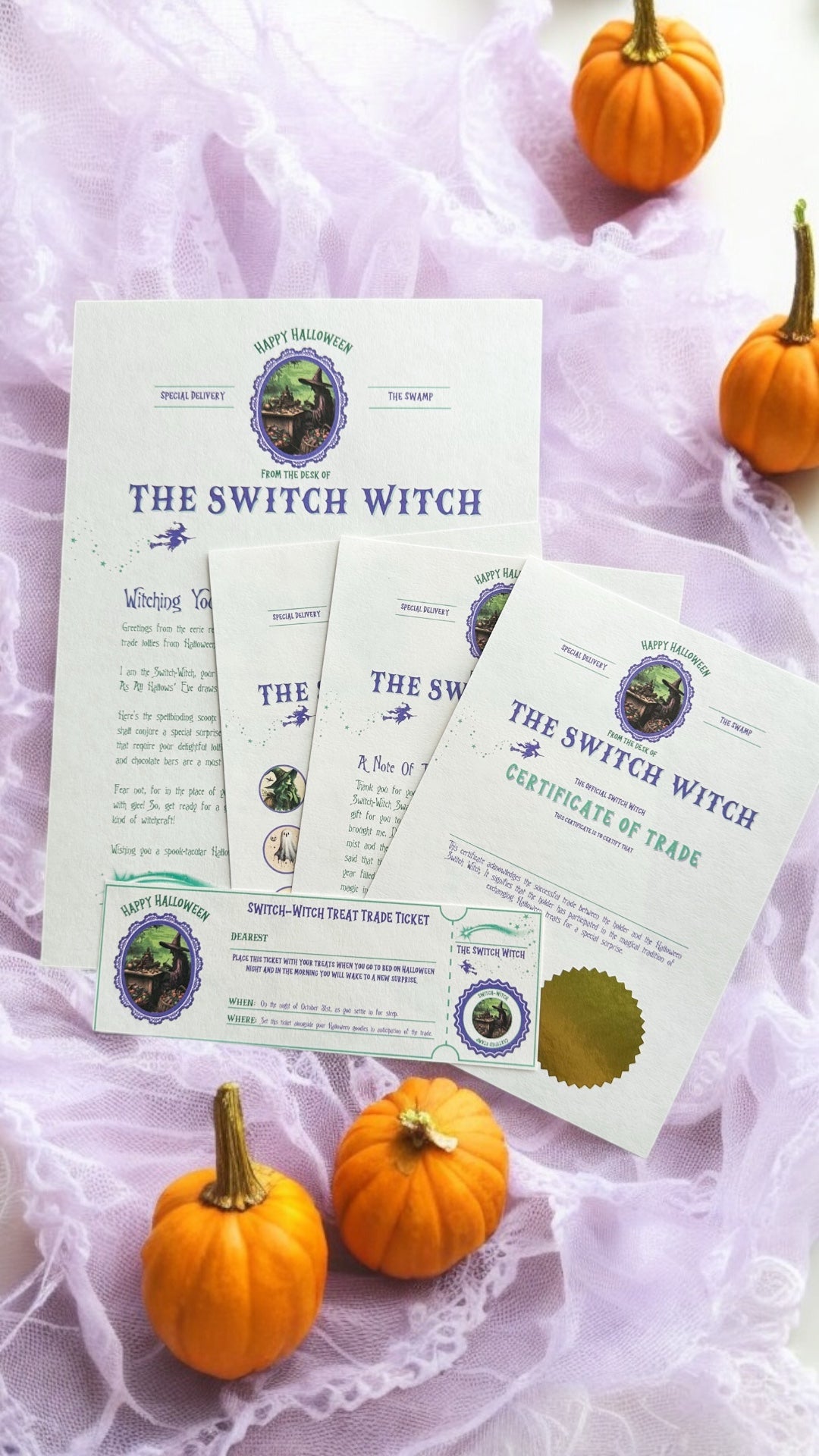 🧙♀️✨ Vintage Switch-Witch Letter Bundle