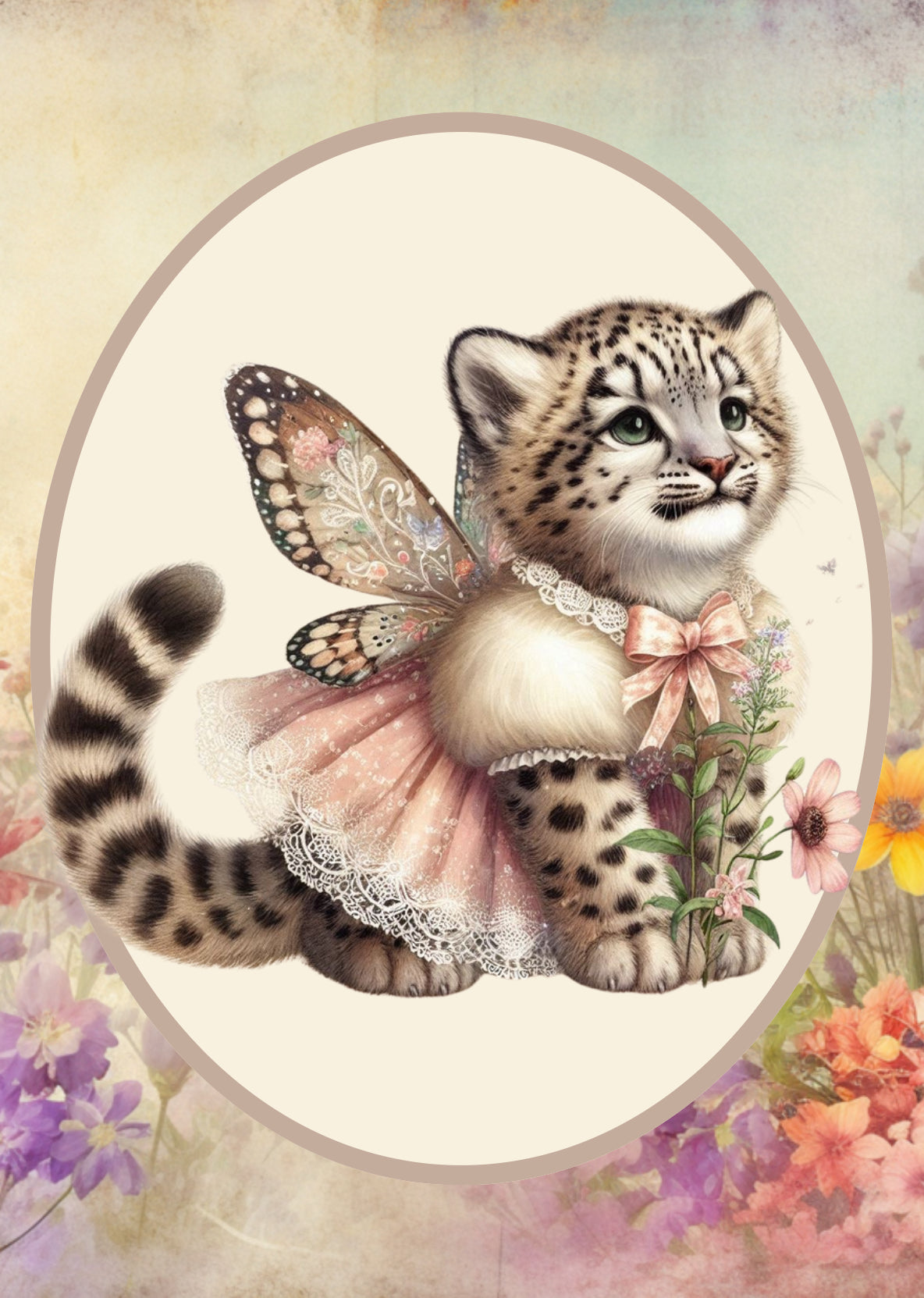 Vintage Spring Floral Animal Wall Art
