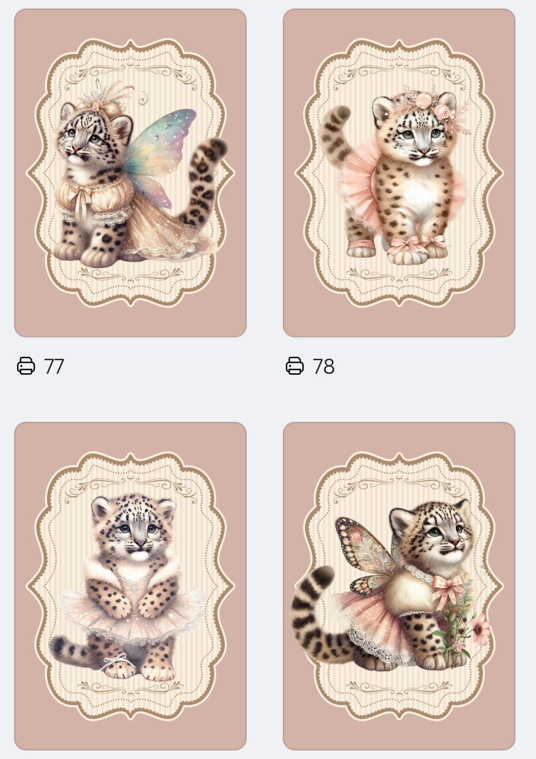 Vintage Blush Animal Wall Art