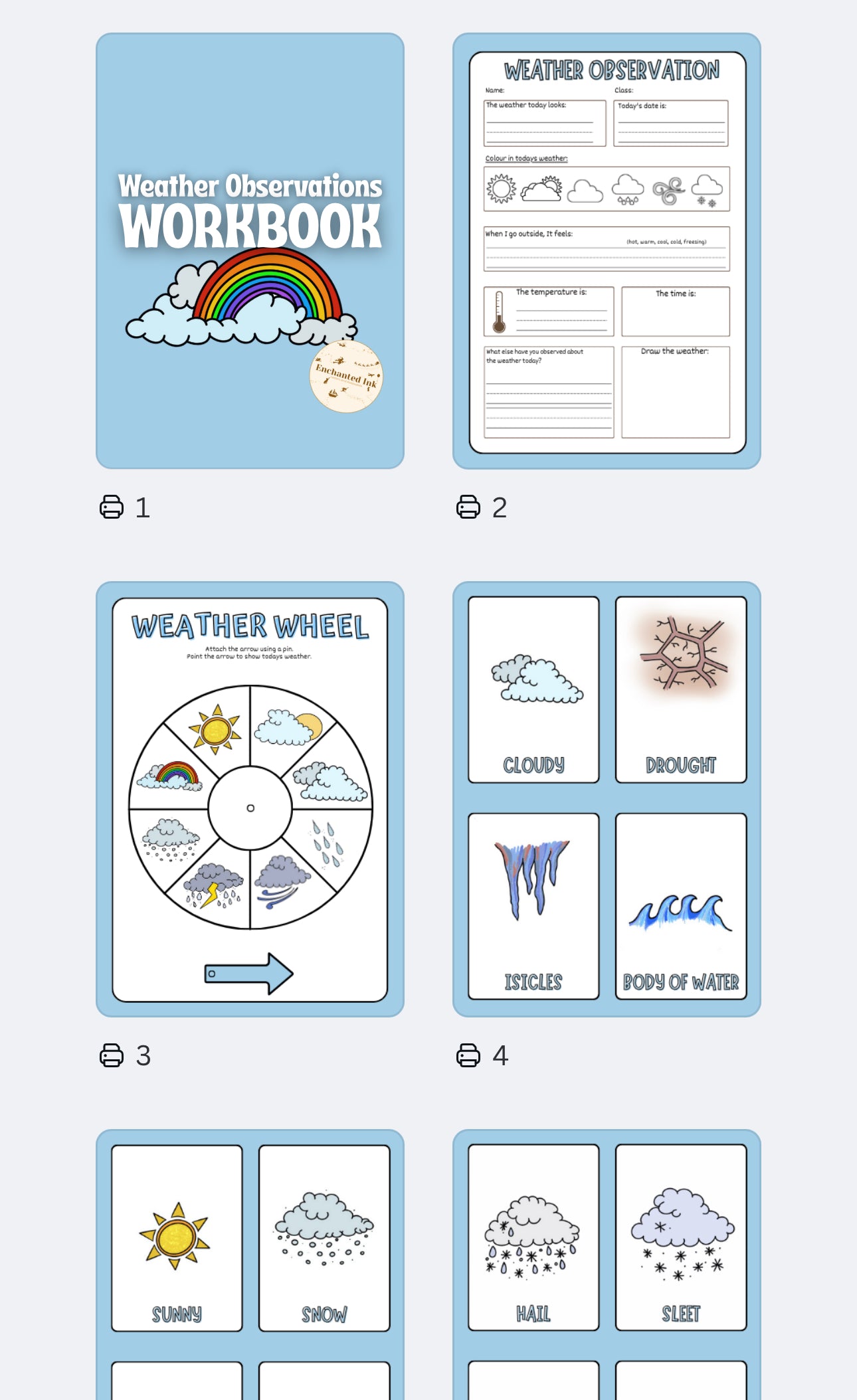 🌦️✨ Weather Observations Workbook – Digital Download ✨☀️🌧️