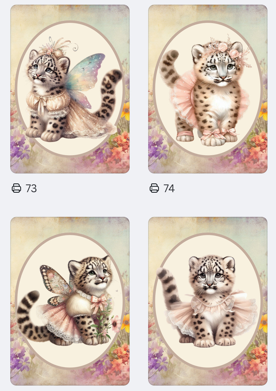 Vintage Spring Floral Animal Wall Art