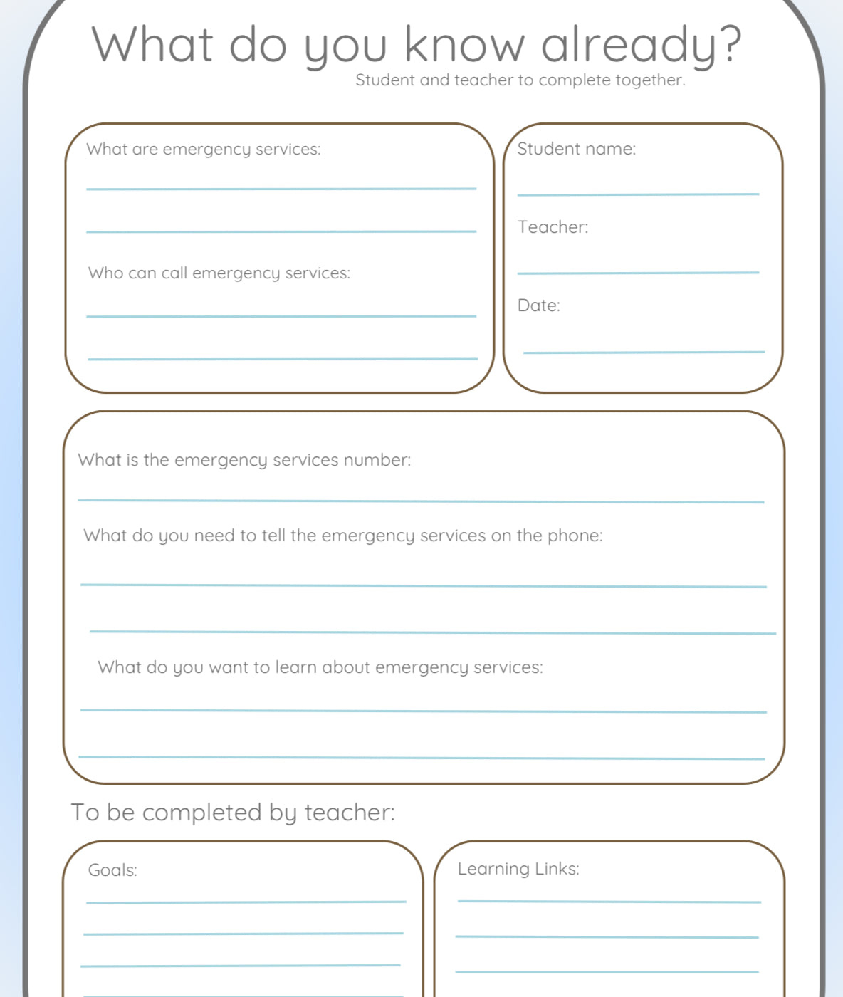 🚨✨ Emergency Workbook – Digital Download ✨🧯