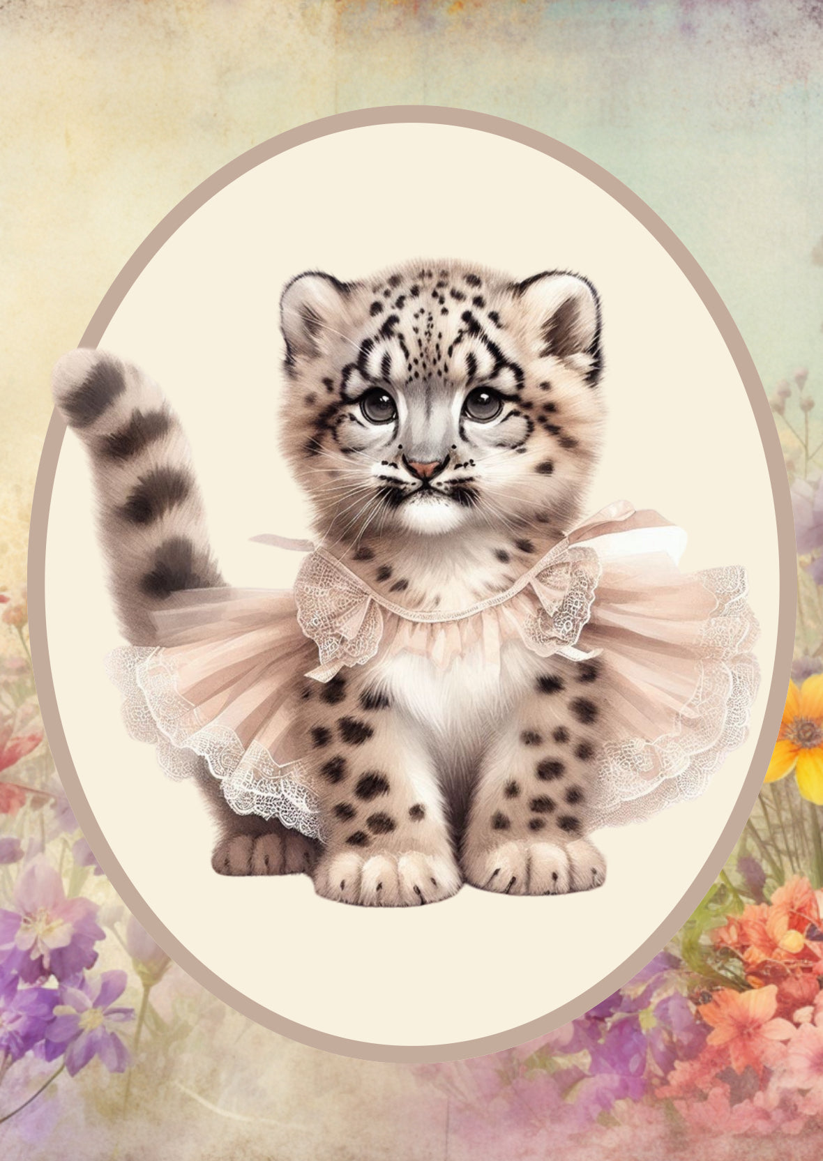 Vintage Spring Floral Animal Wall Art