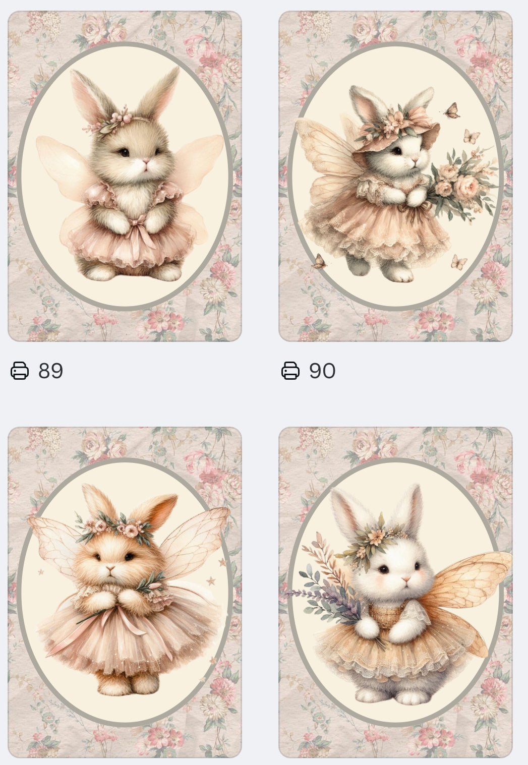 Vintage Floral Wallpaper Animal Wall Art