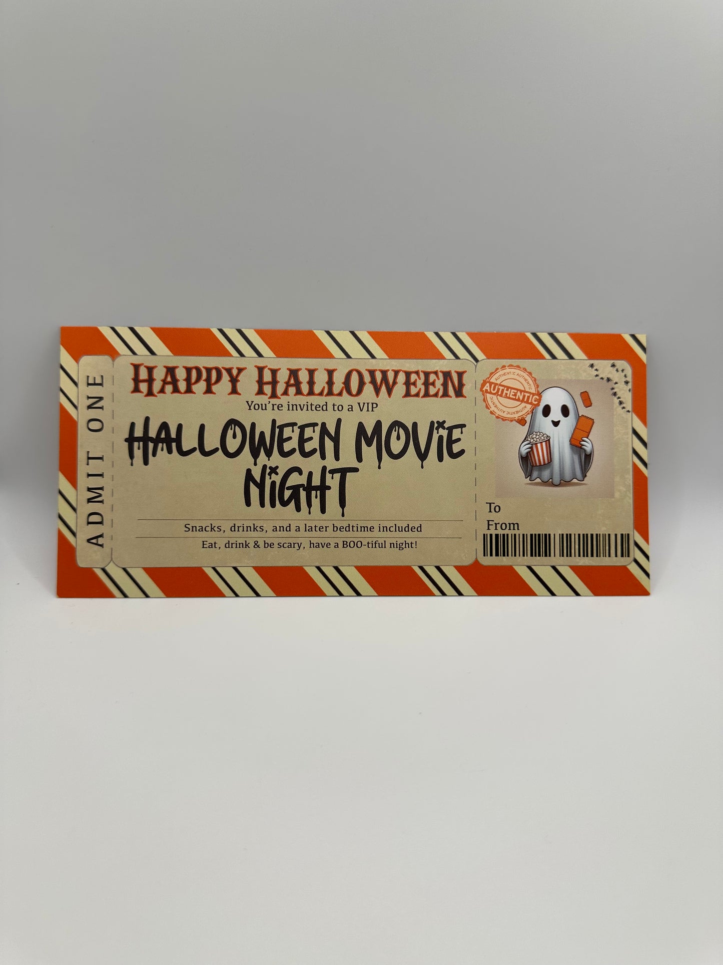🎃👻 Halloween Movie Ticket 🍿✨
