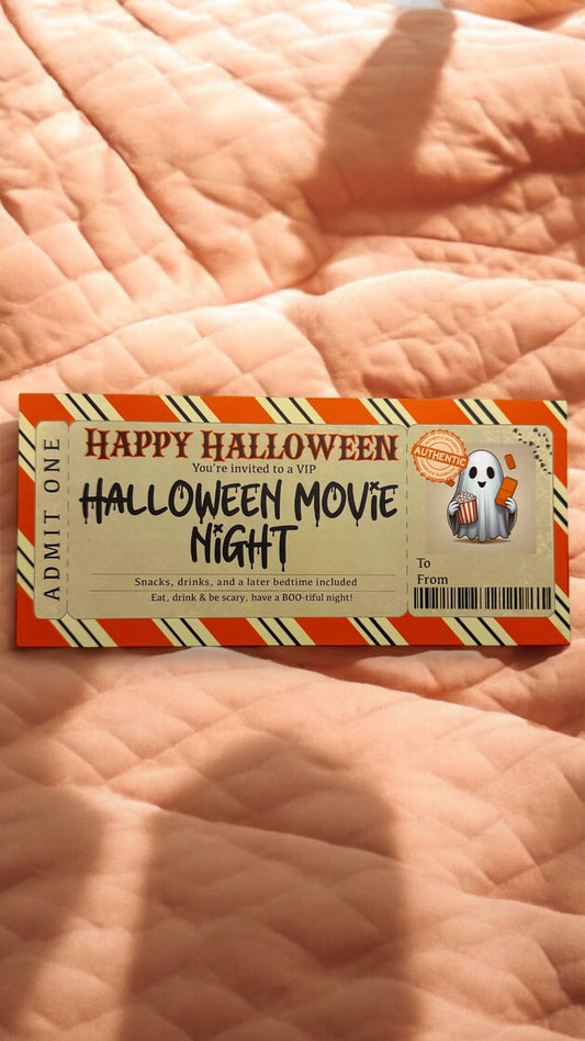 🎃👻 Halloween Movie Ticket 🍿✨