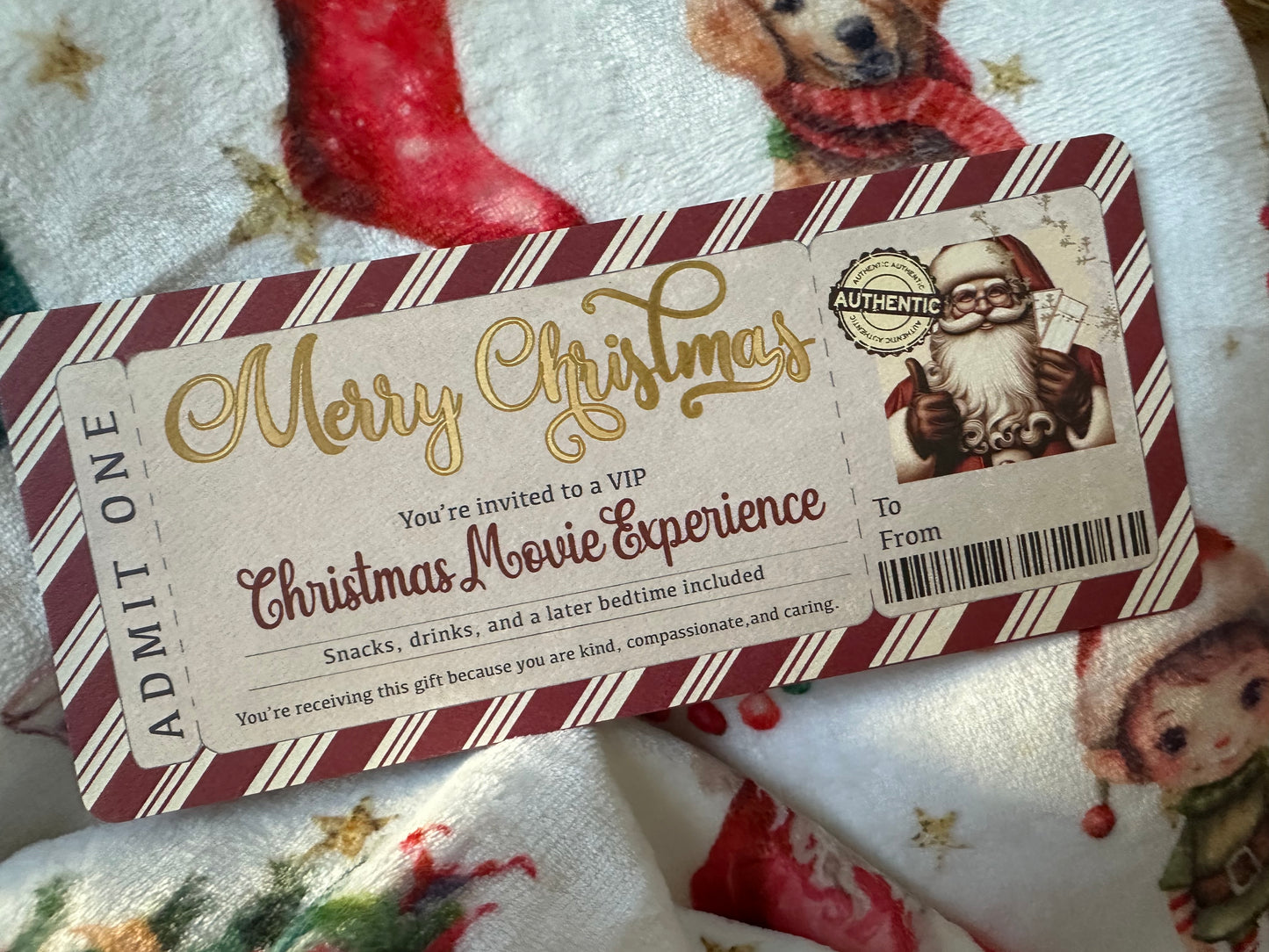 🎅🎬 Retro Movie Night Ticket ✨🍿